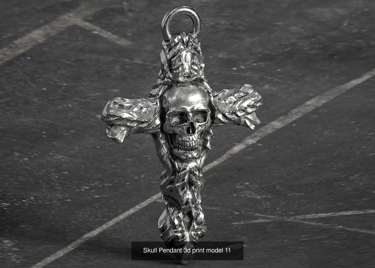 16 Skull Pendant 3d print model 3D Model Collection_7