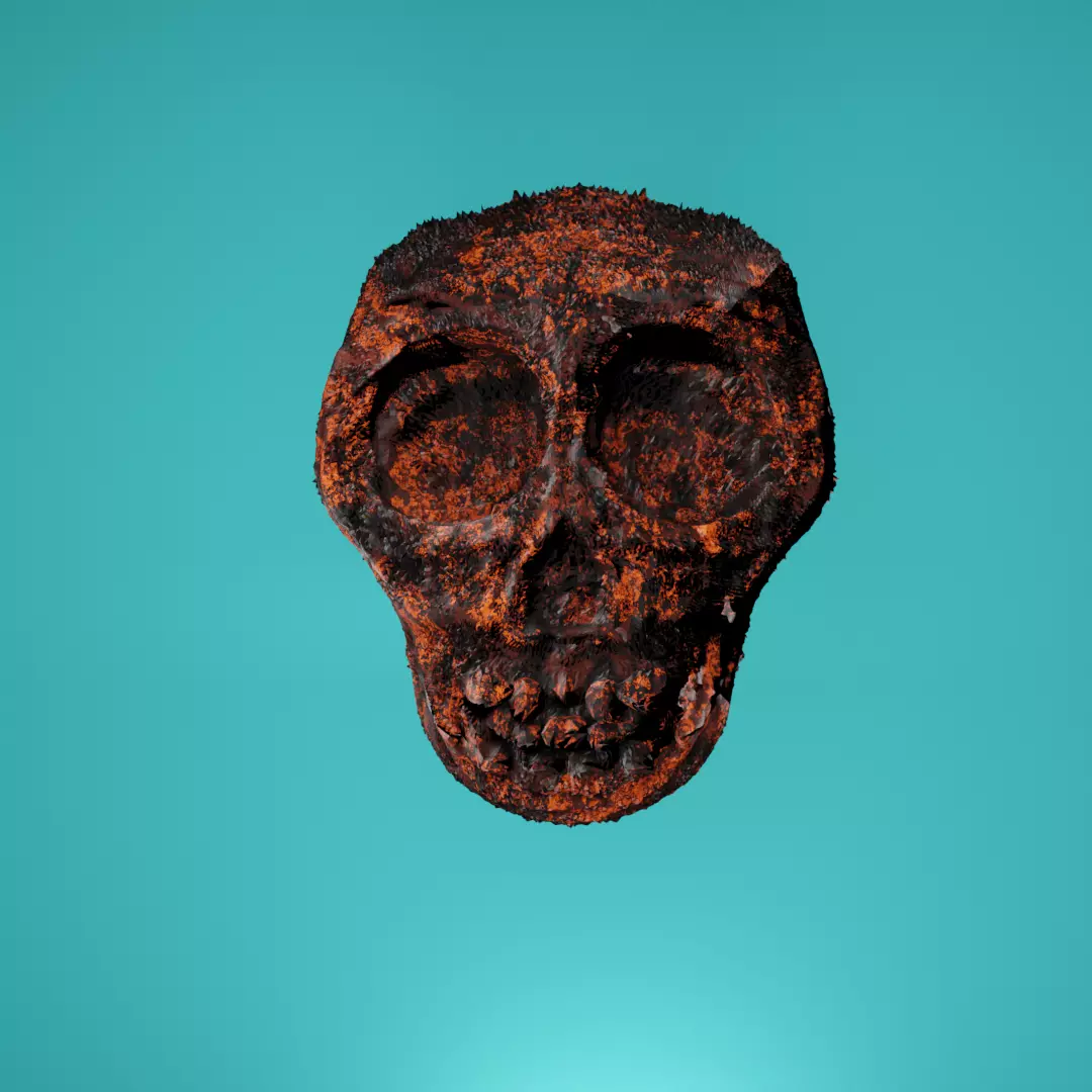 Burned Skull 3d model Free 3D model