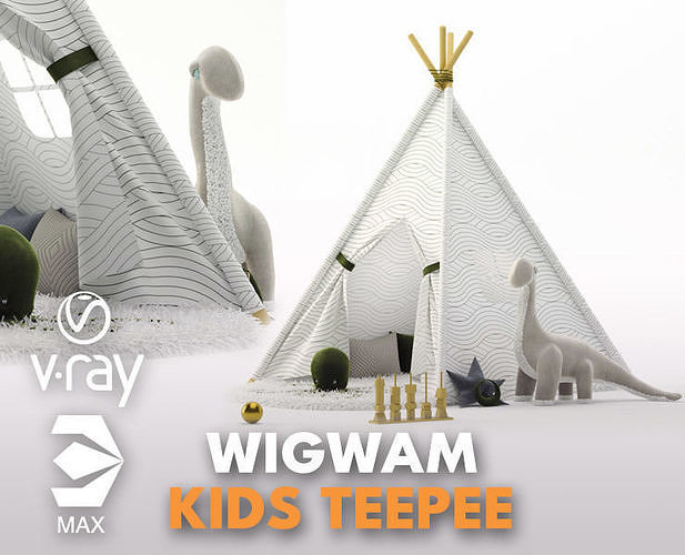 Kids teepee 3D model