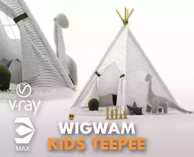 Kids teepee 3D model