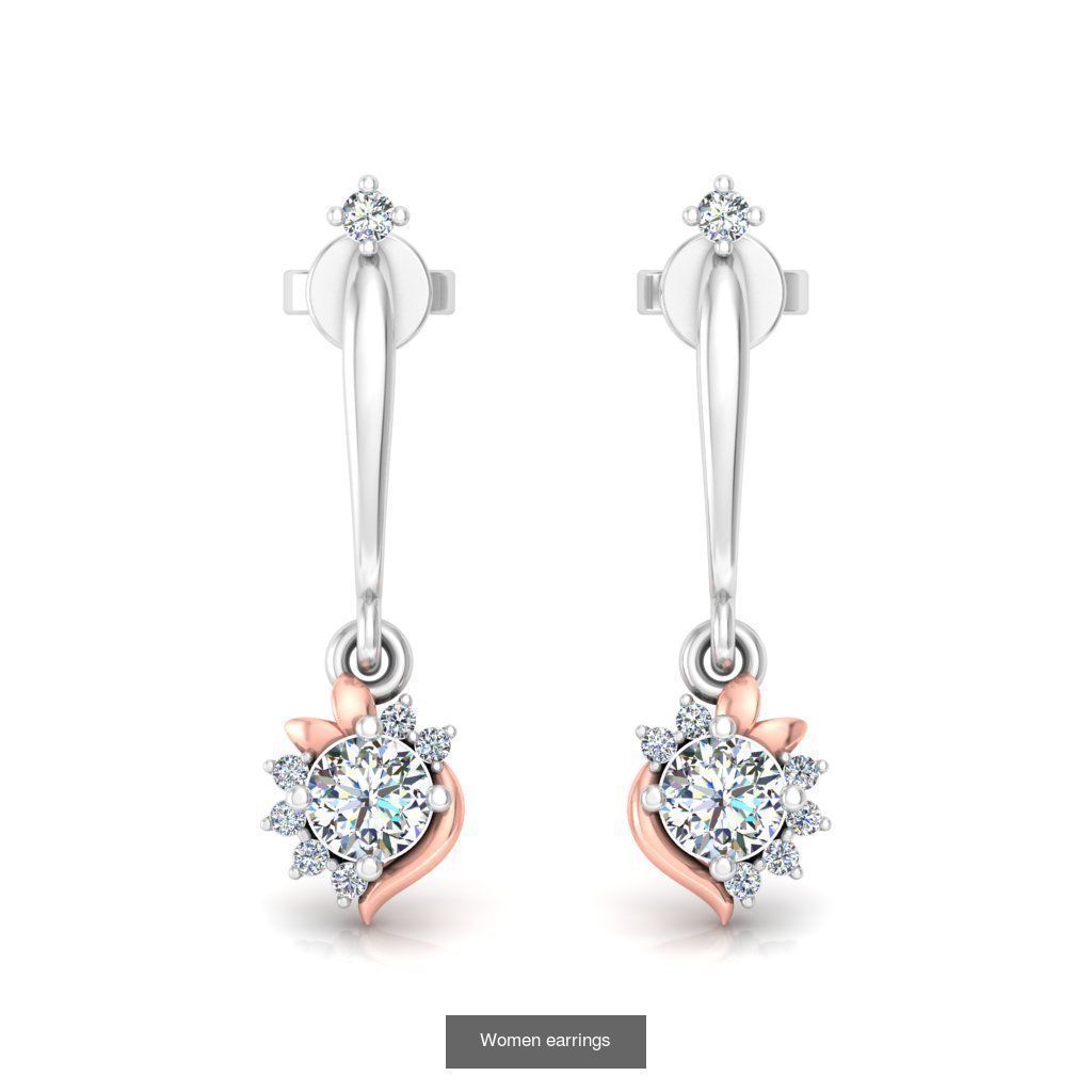 Pack of 40 Solitaire earrings  3D Model Collection_39