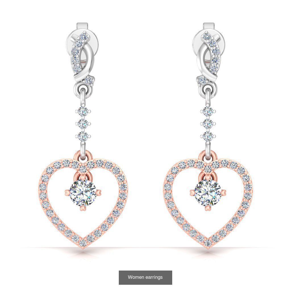 Pack of 40 Solitaire earrings  3D Model Collection_43