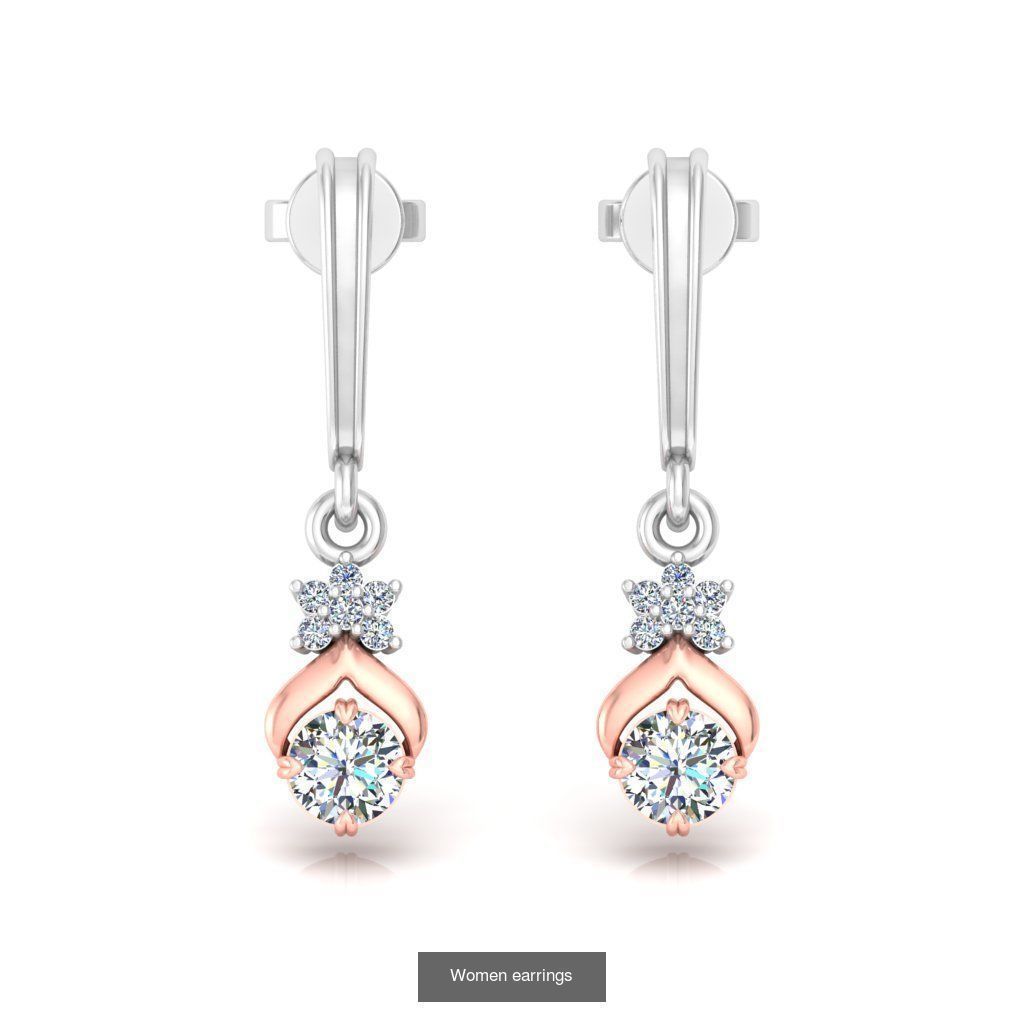 Pack of 40 Solitaire earrings  3D Model Collection_20