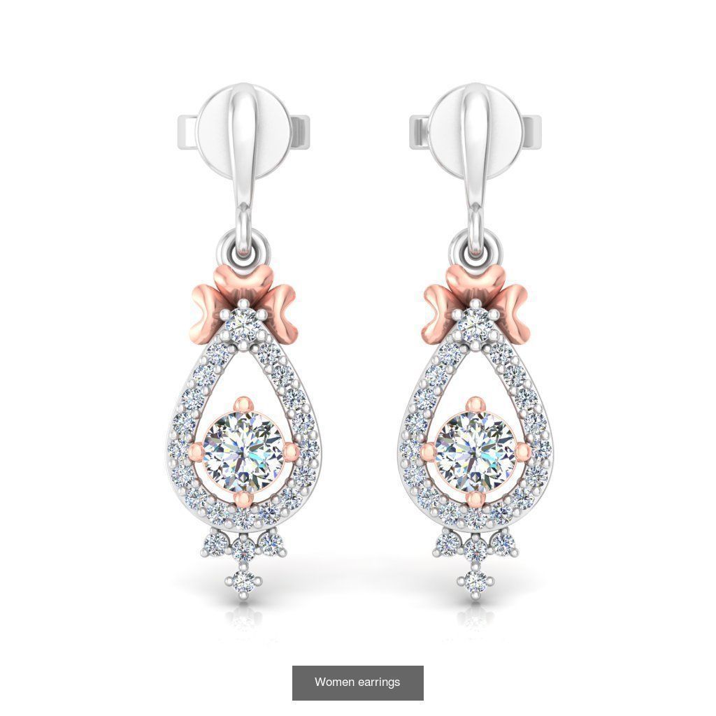 Pack of 40 Solitaire earrings  3D Model Collection_44