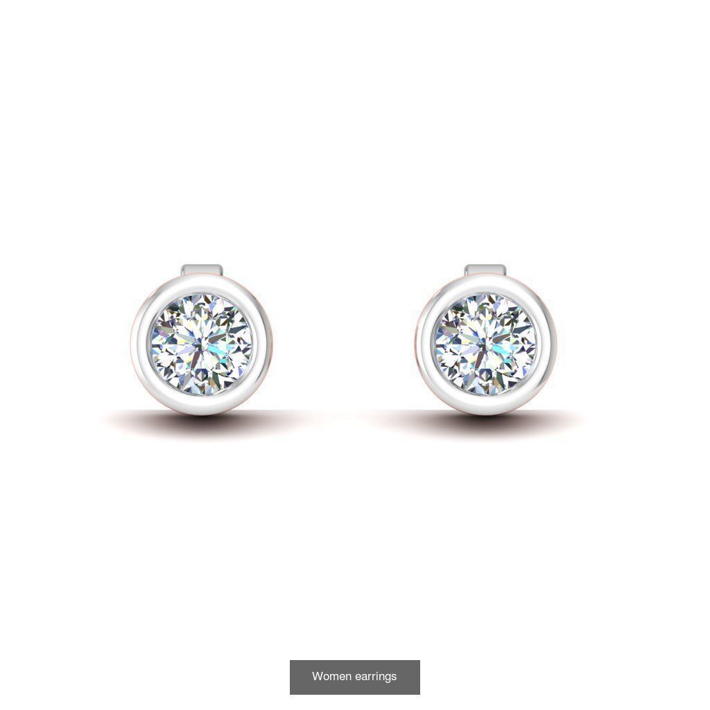Pack of 40 Solitaire earrings  3D Model Collection_27