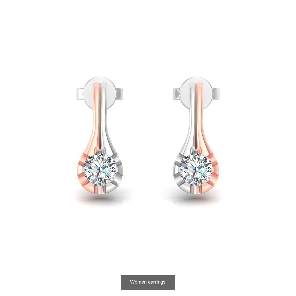Pack of 40 Solitaire earrings  3D Model Collection_37