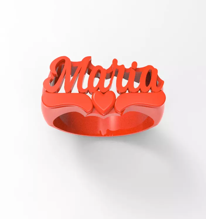 Maria name ring 3D print model