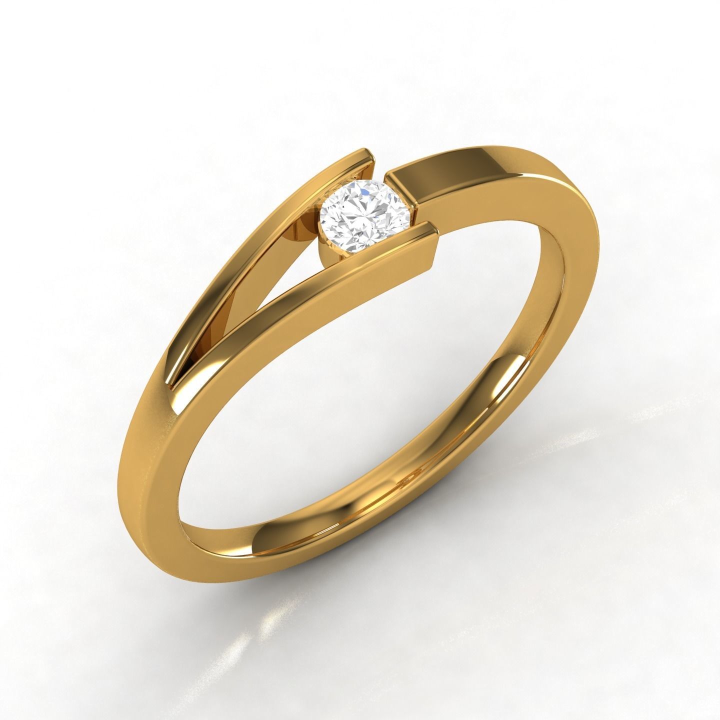 Band ring 3D print model_5