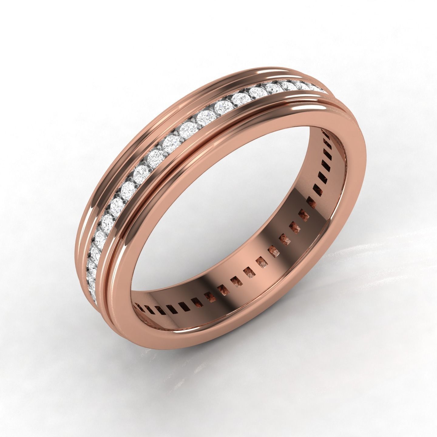 Band ring 3D print model_1