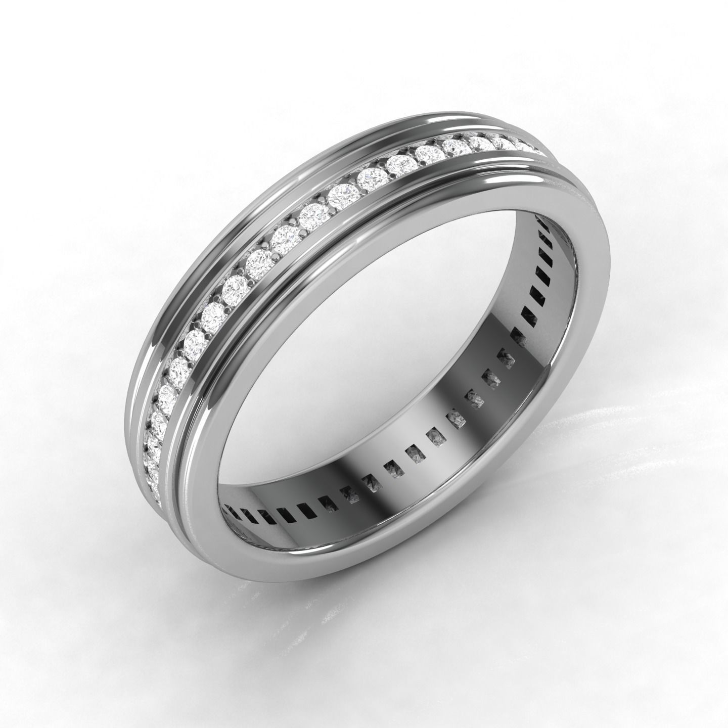 Band ring 3D print model_3