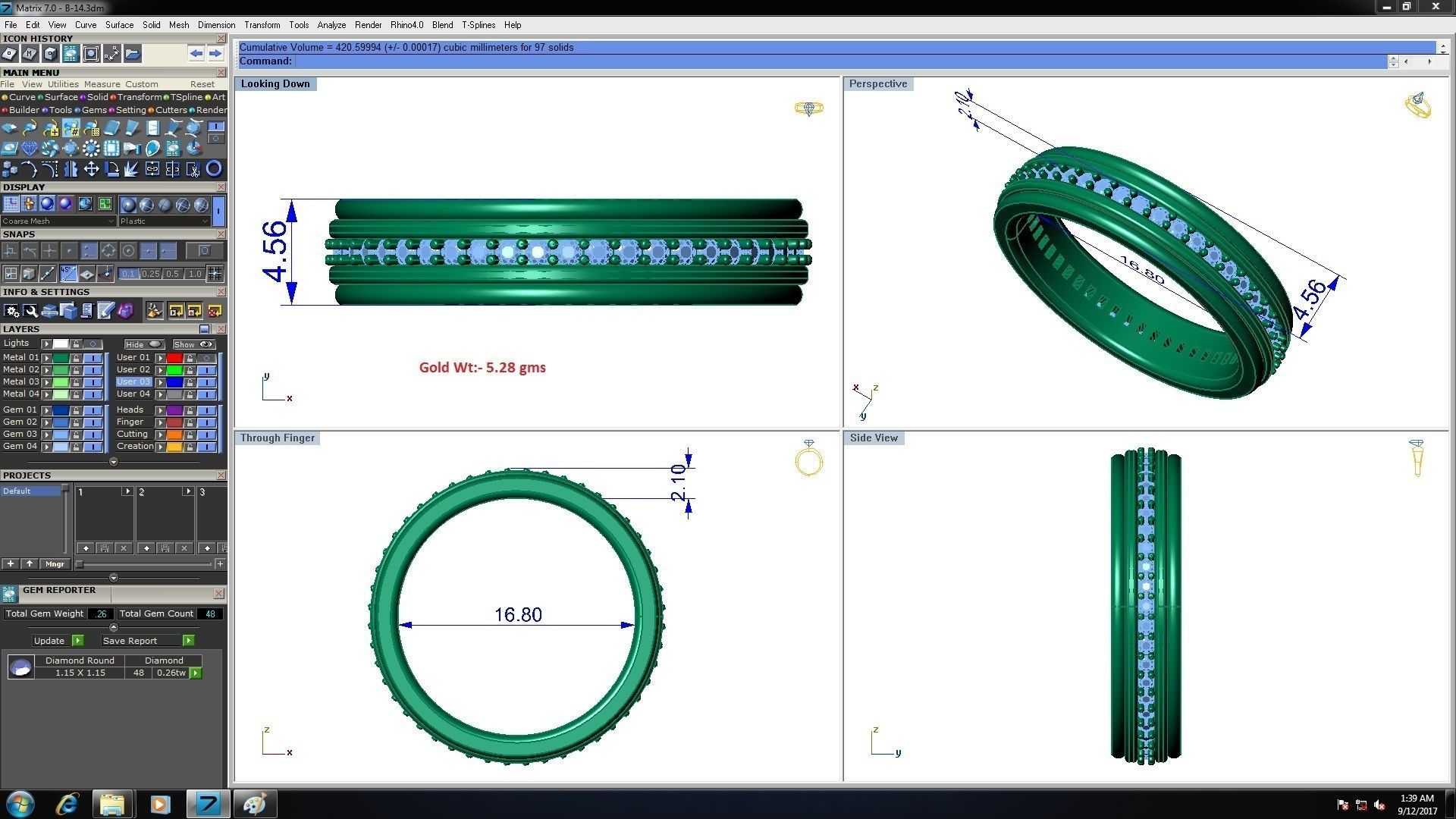 Band ring 3D print model_24