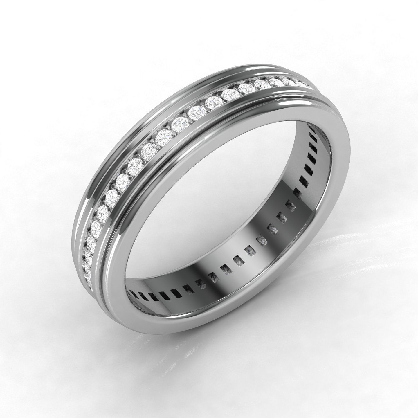 Band ring 3D print model_2