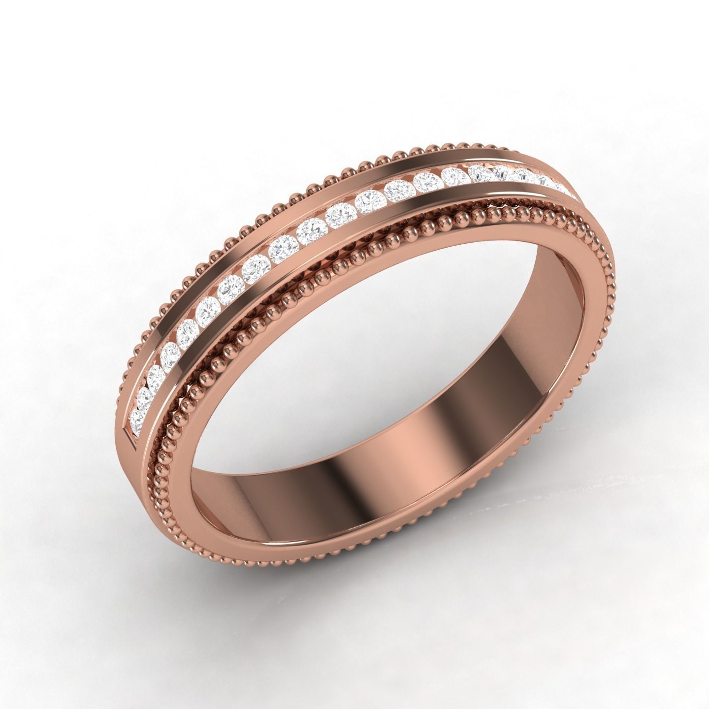 Band ring 3D print model_1