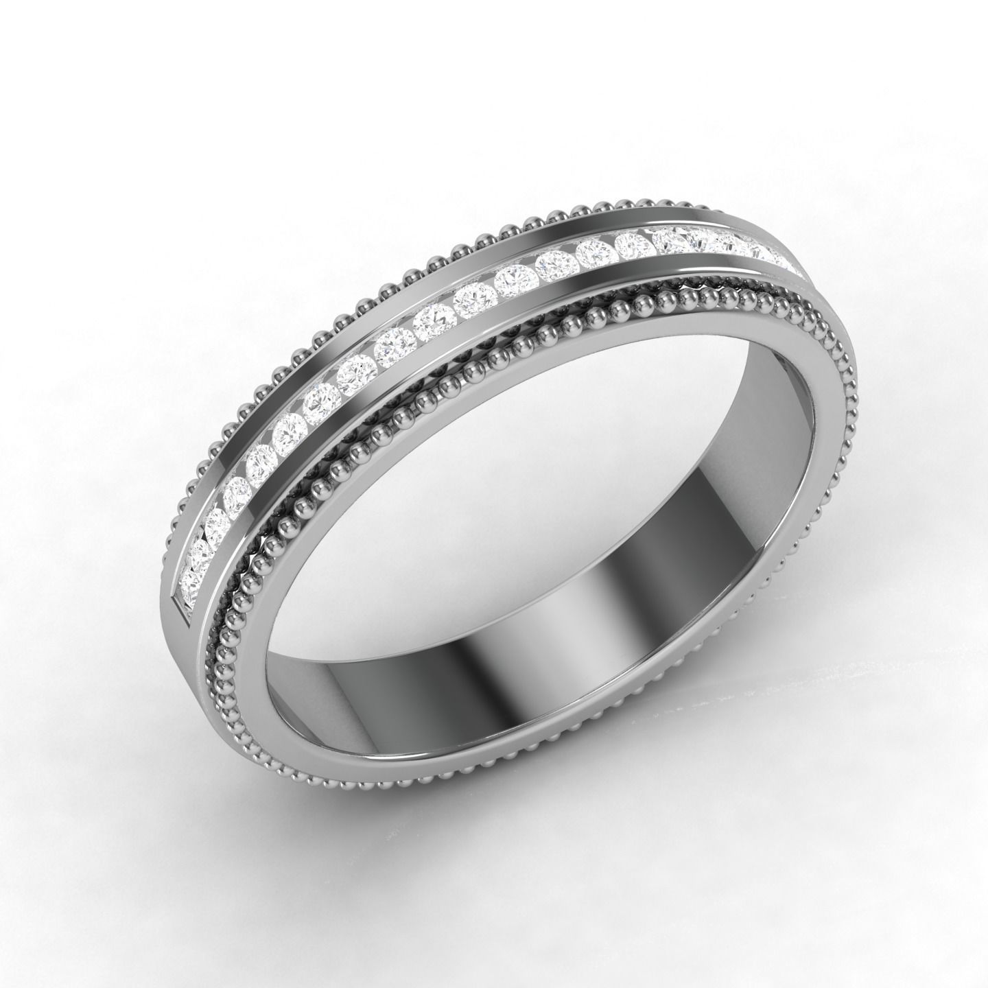 Band ring 3D print model_3
