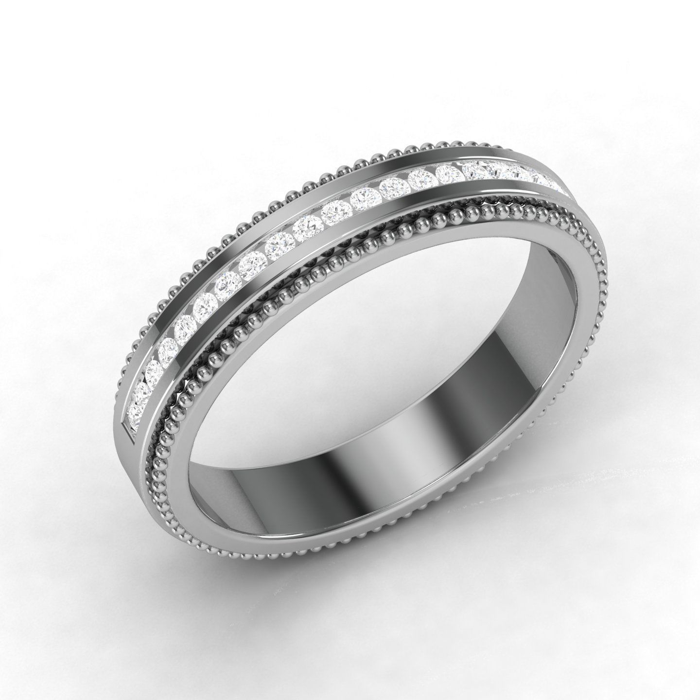 Band ring 3D print model_2