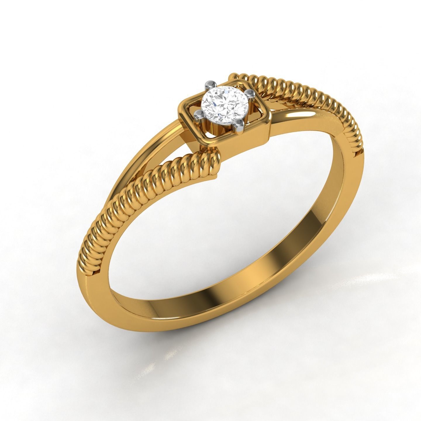 Band ring 3D print model_5