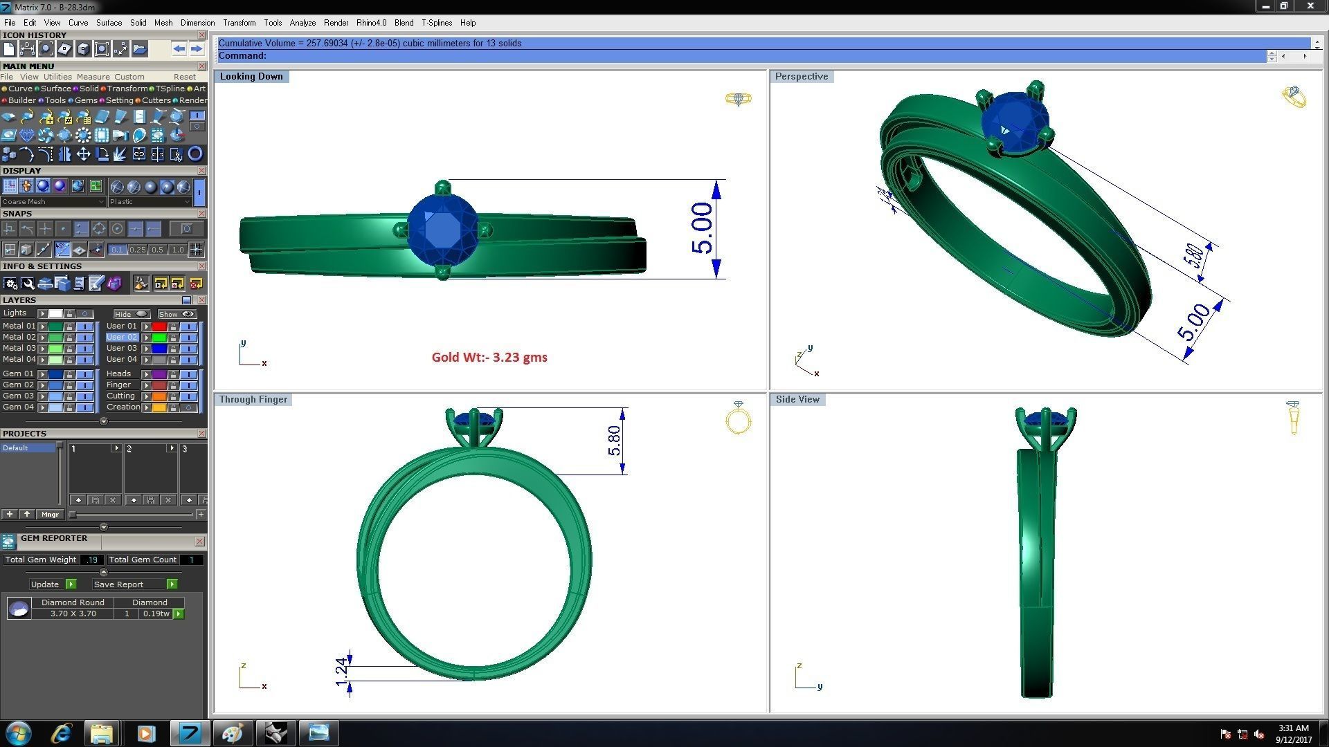 Band ring 3D print model_24