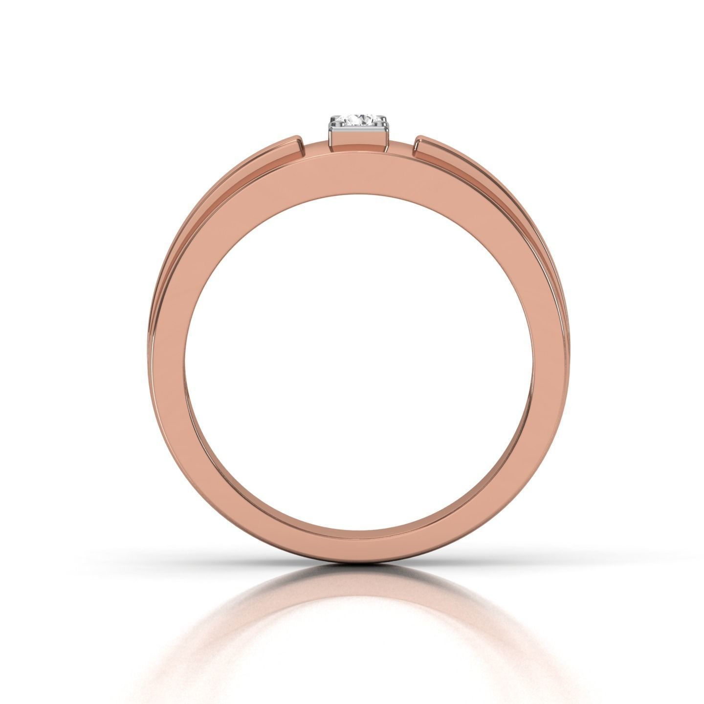 Band ring 3D print model_7