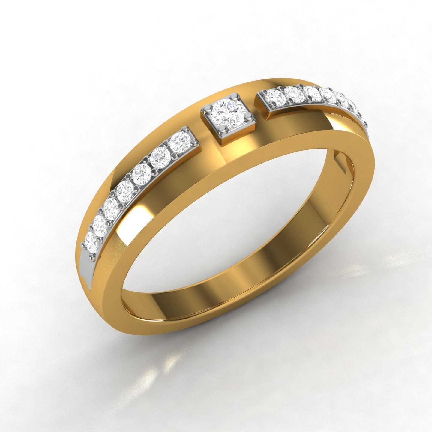 Band ring 3D print model_5