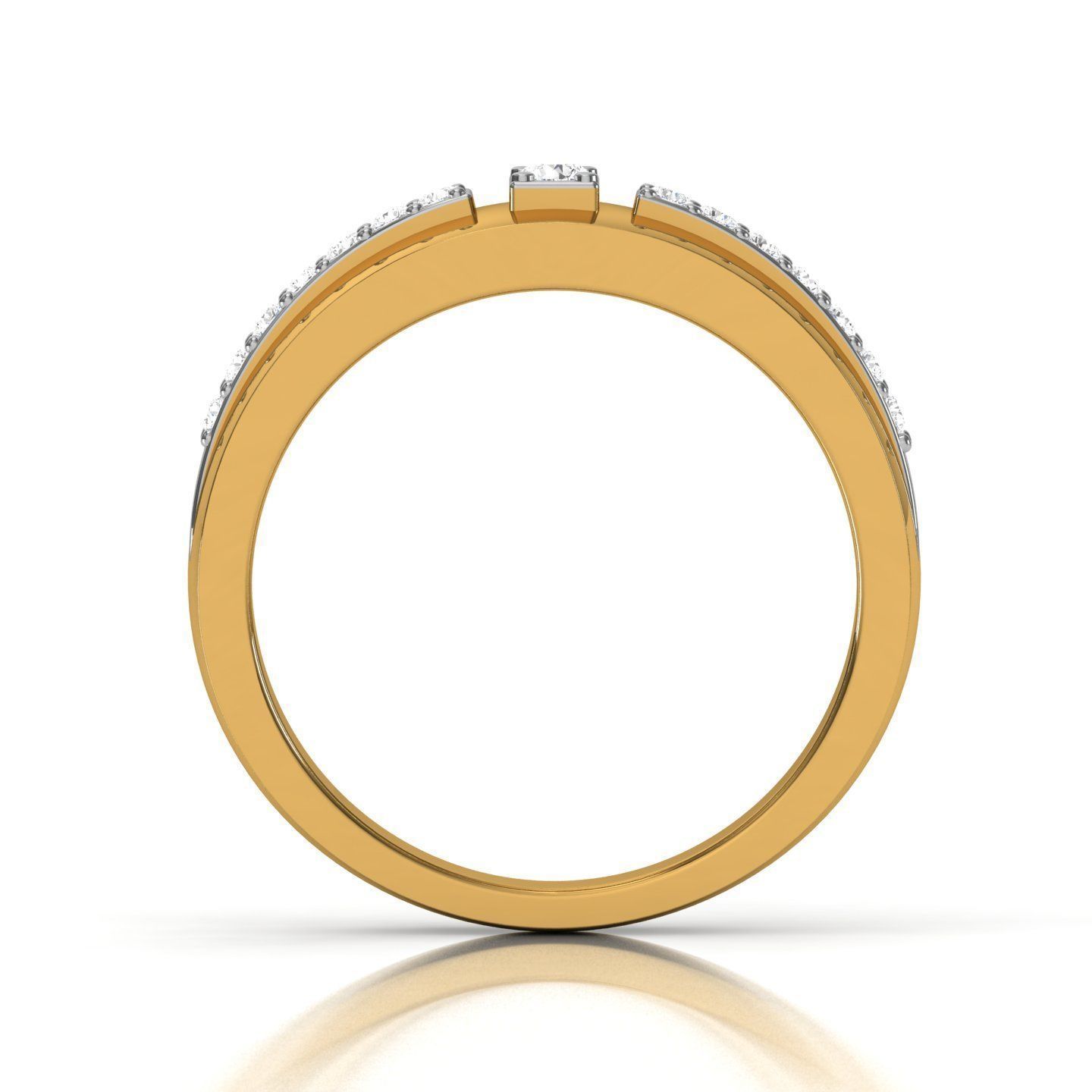 Band ring 3D print model_10