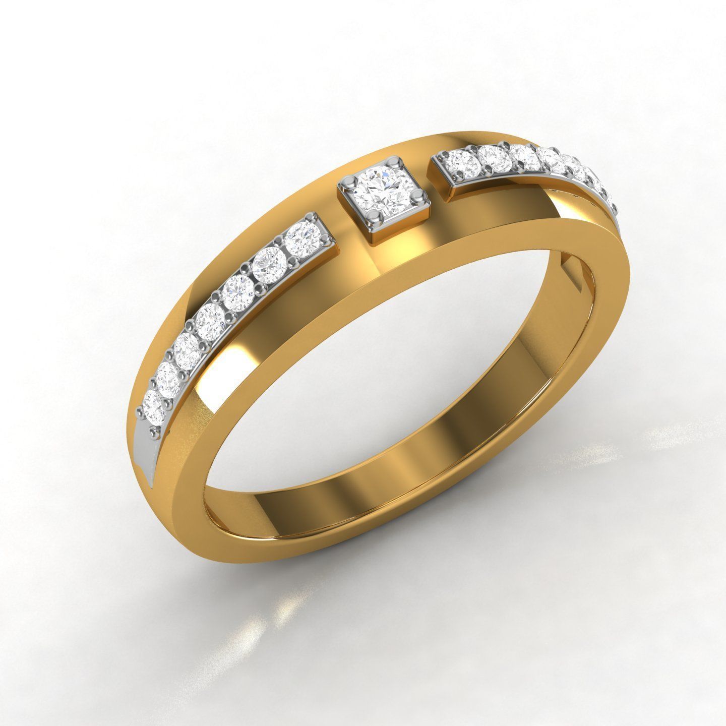 Band ring 3D print model_4