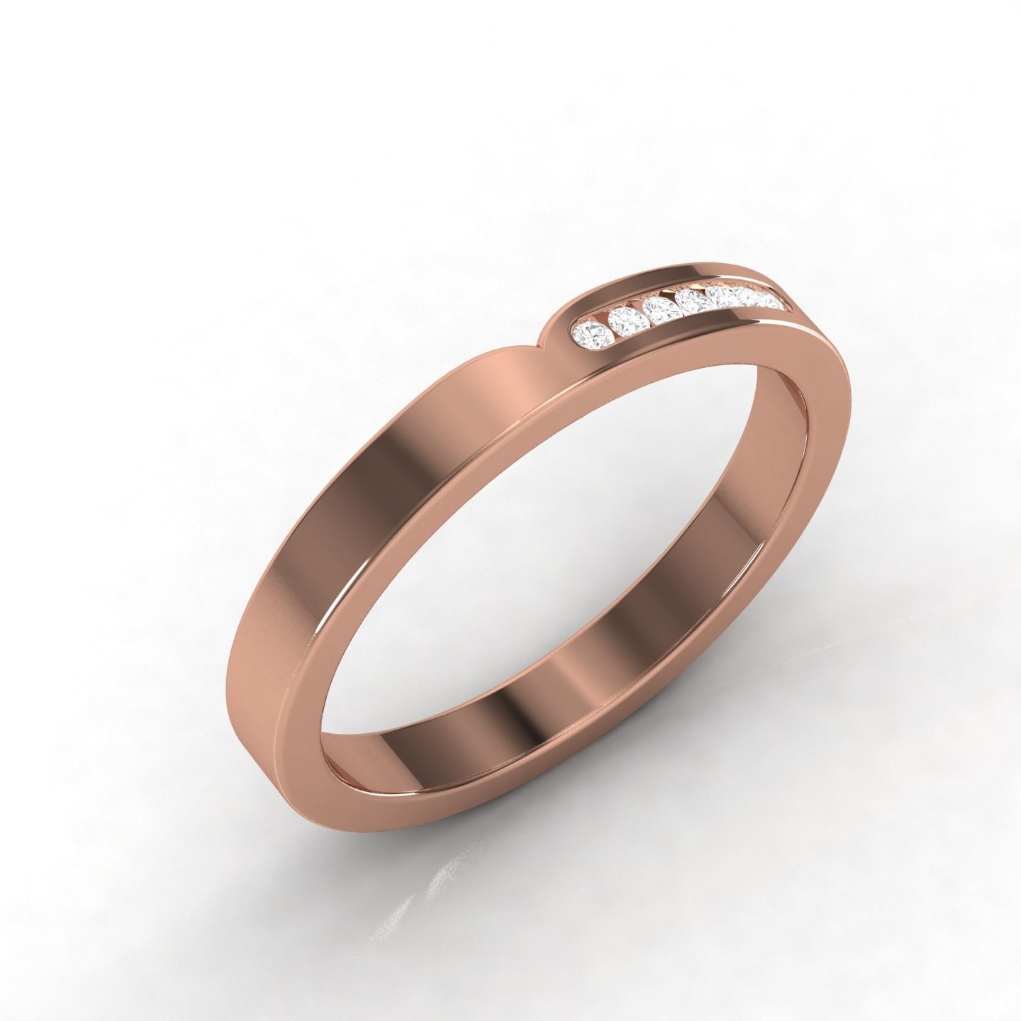 Band ring 3D print model_1