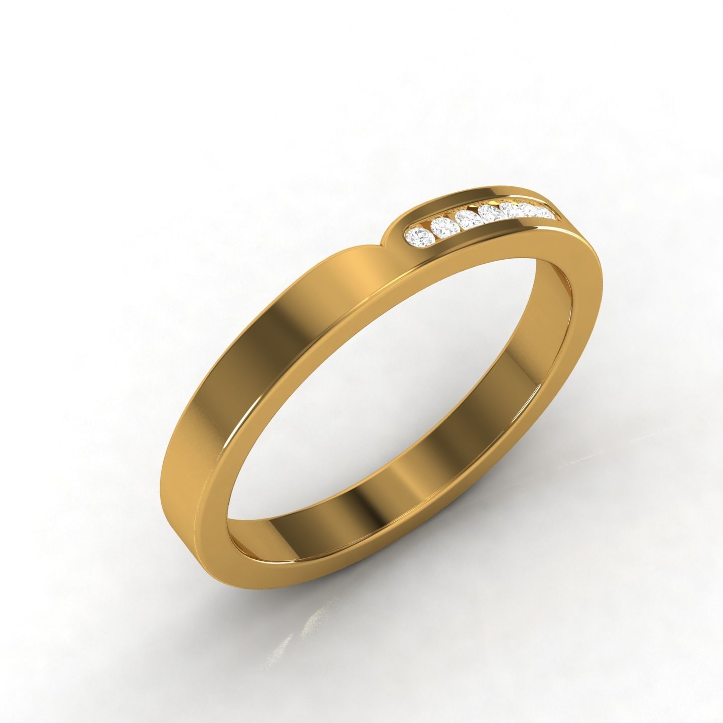 Band ring 3D print model_5