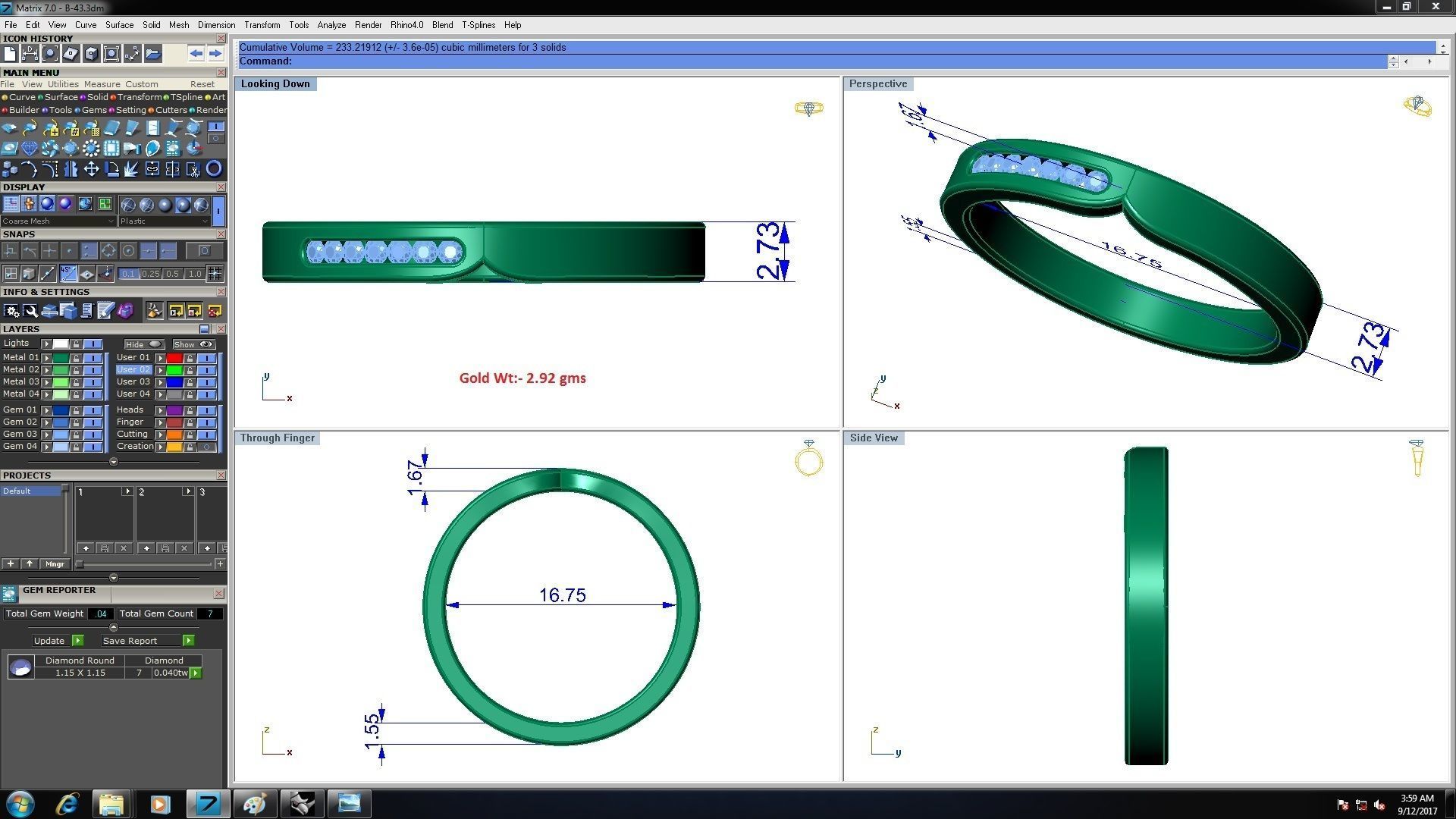 Band ring 3D print model_23
