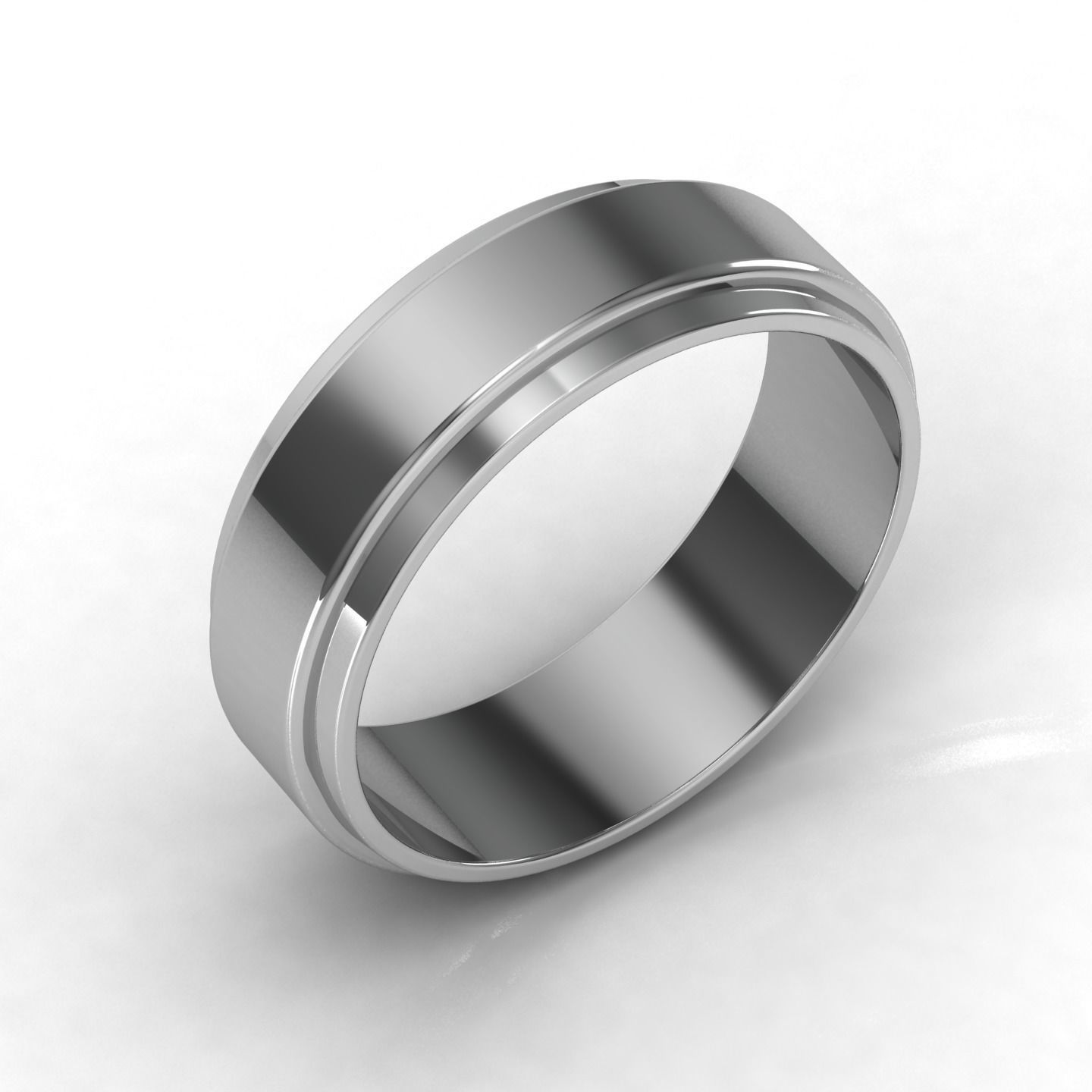 Band ring 3D print model_3