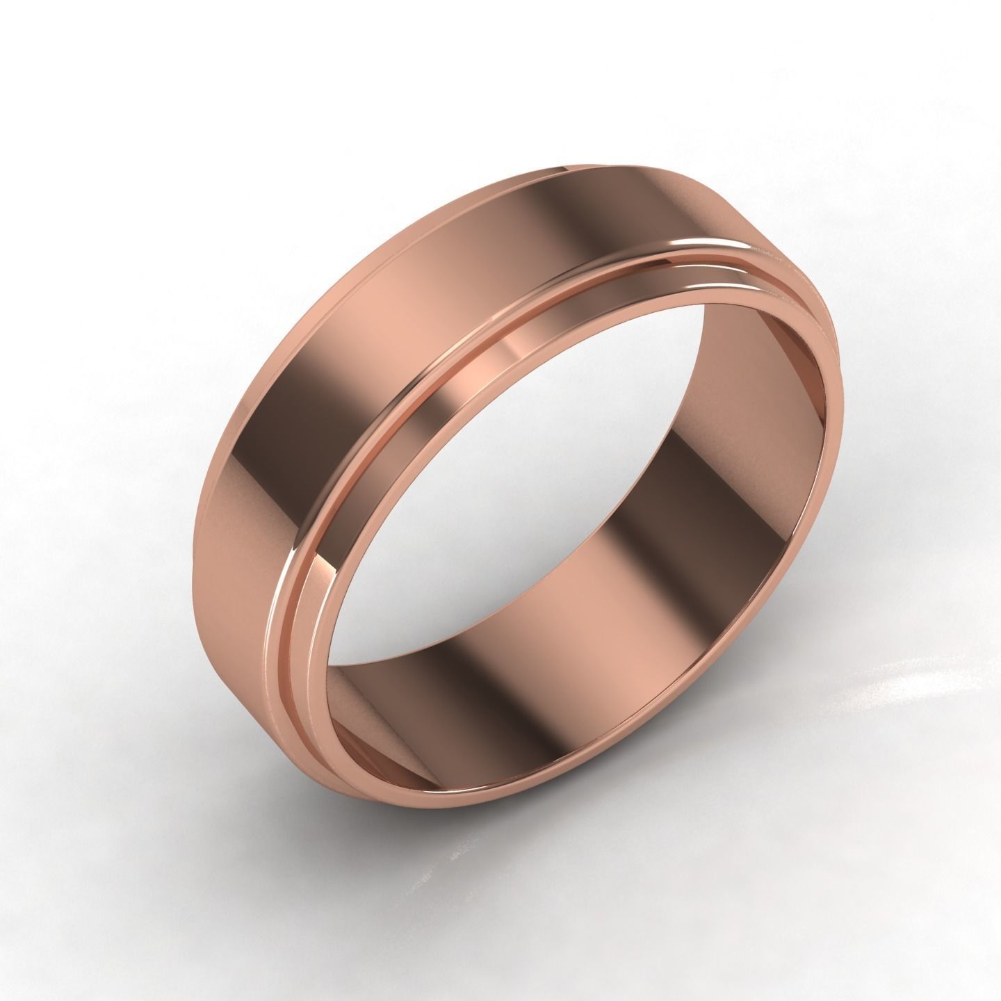 Band ring 3D print model_1