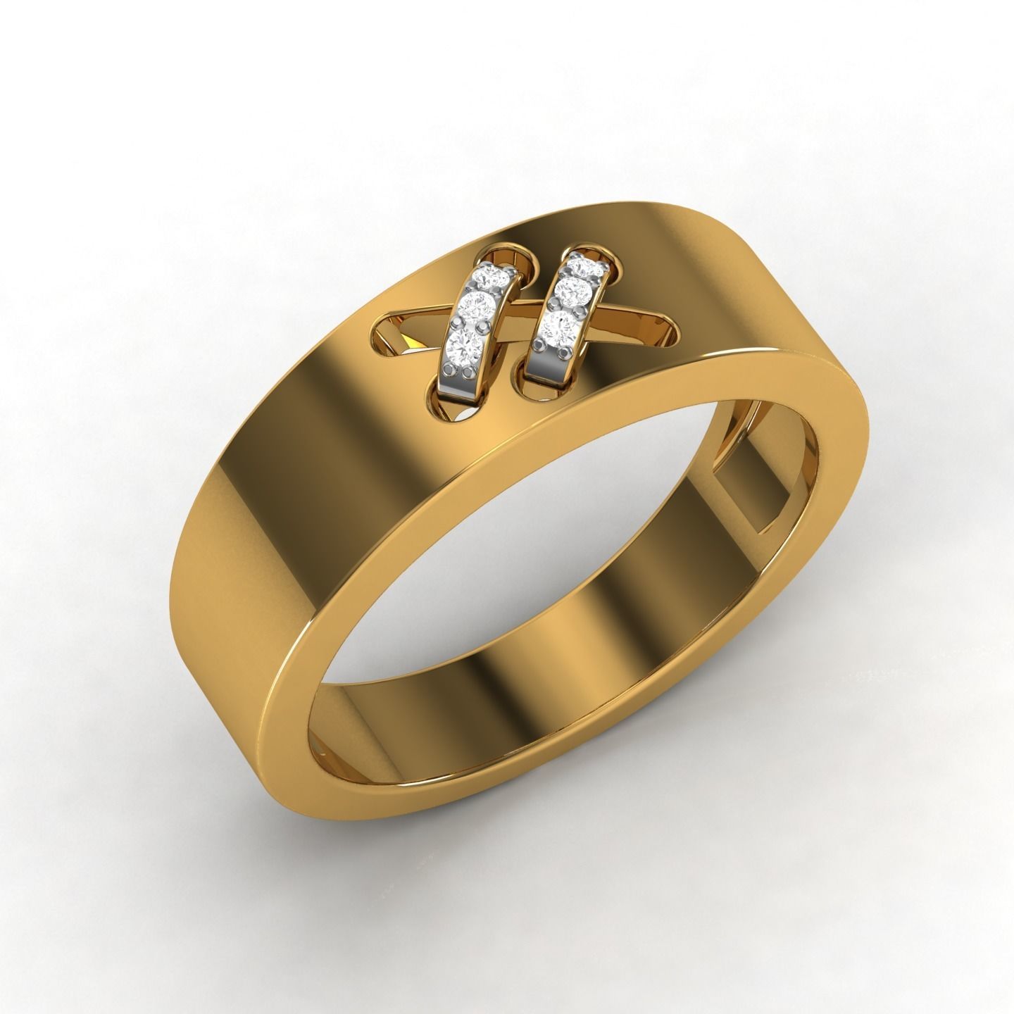 Band ring 3D print model_5