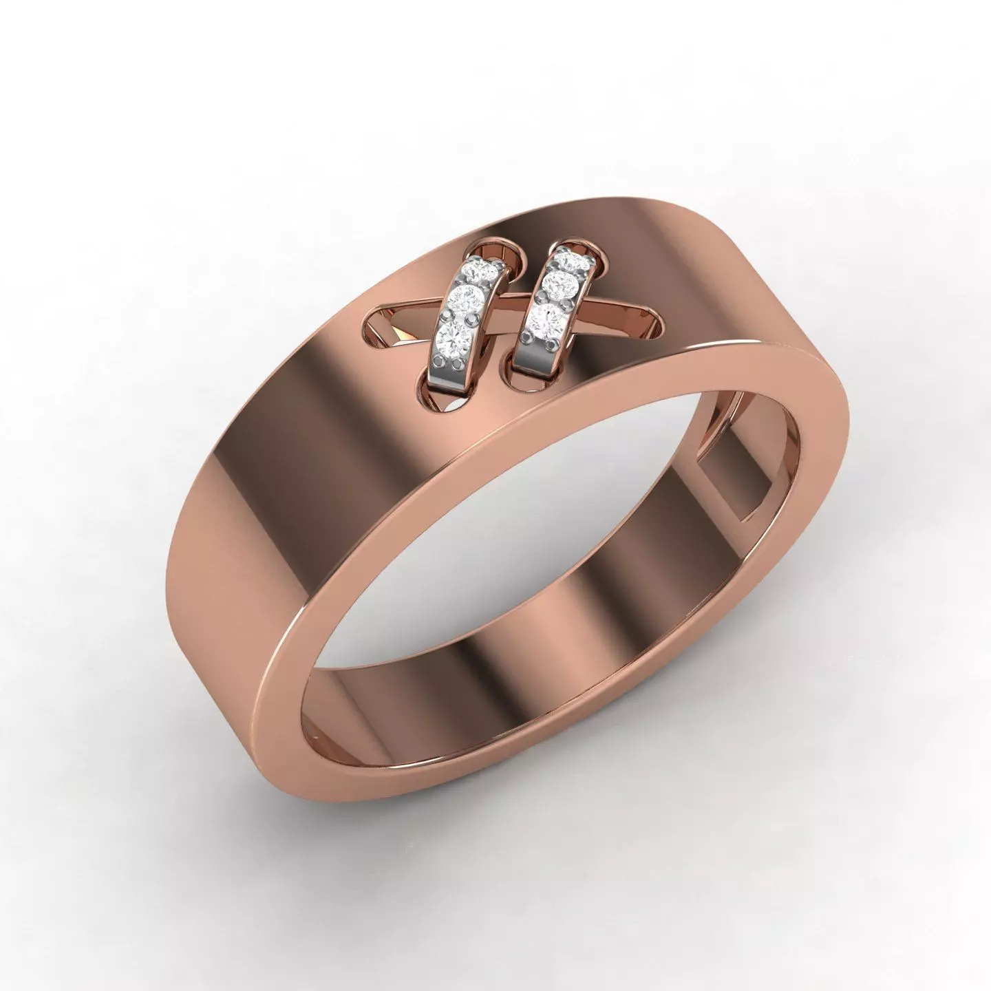 Band ring 3D print model_0