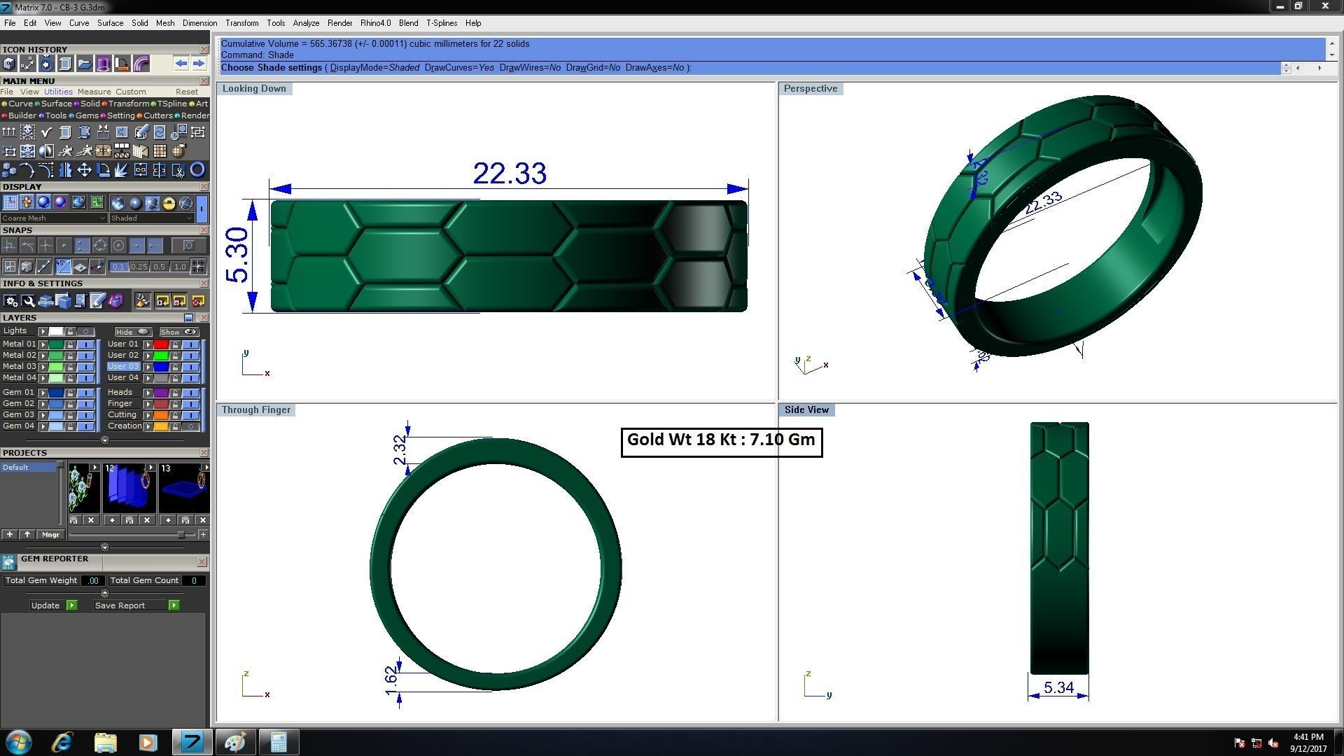 Band ring 3D print model_24
