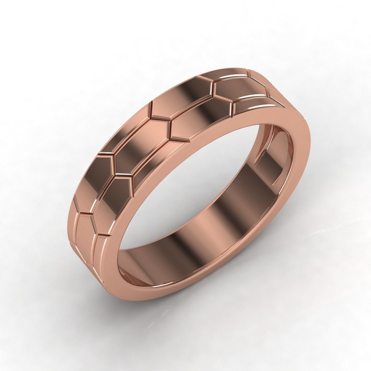 Band ring 3D print model_1