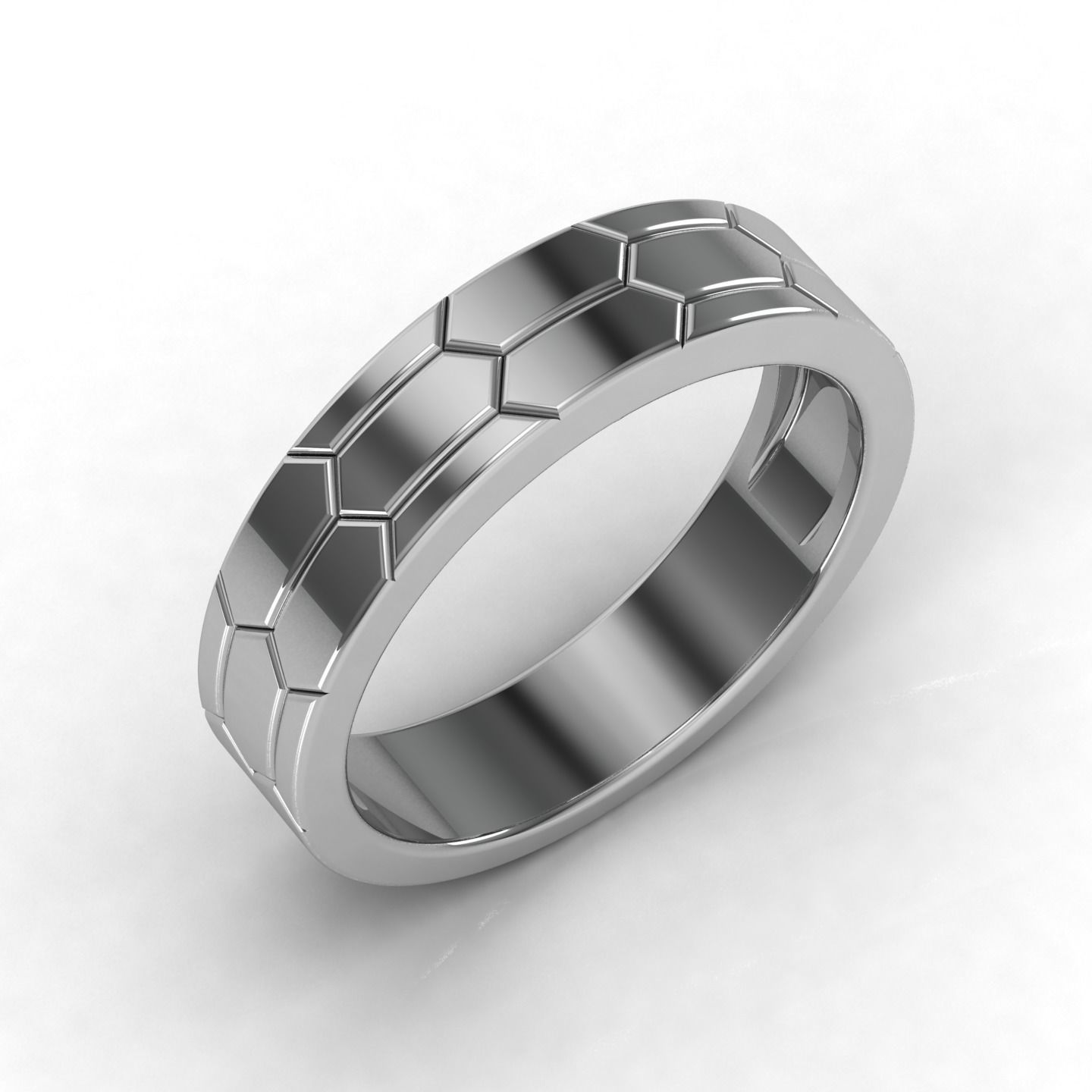 Band ring 3D print model_3