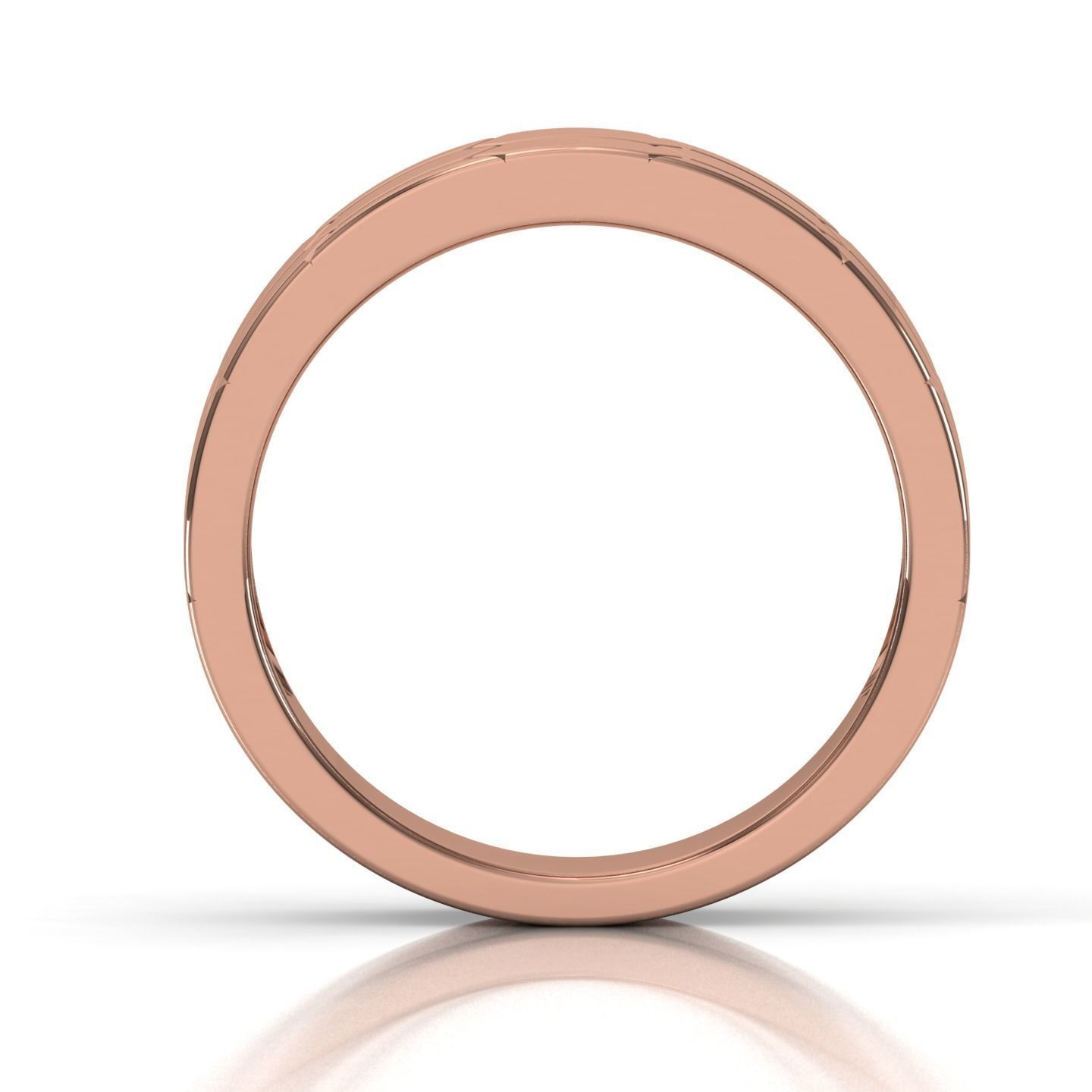 Band ring 3D print model_7