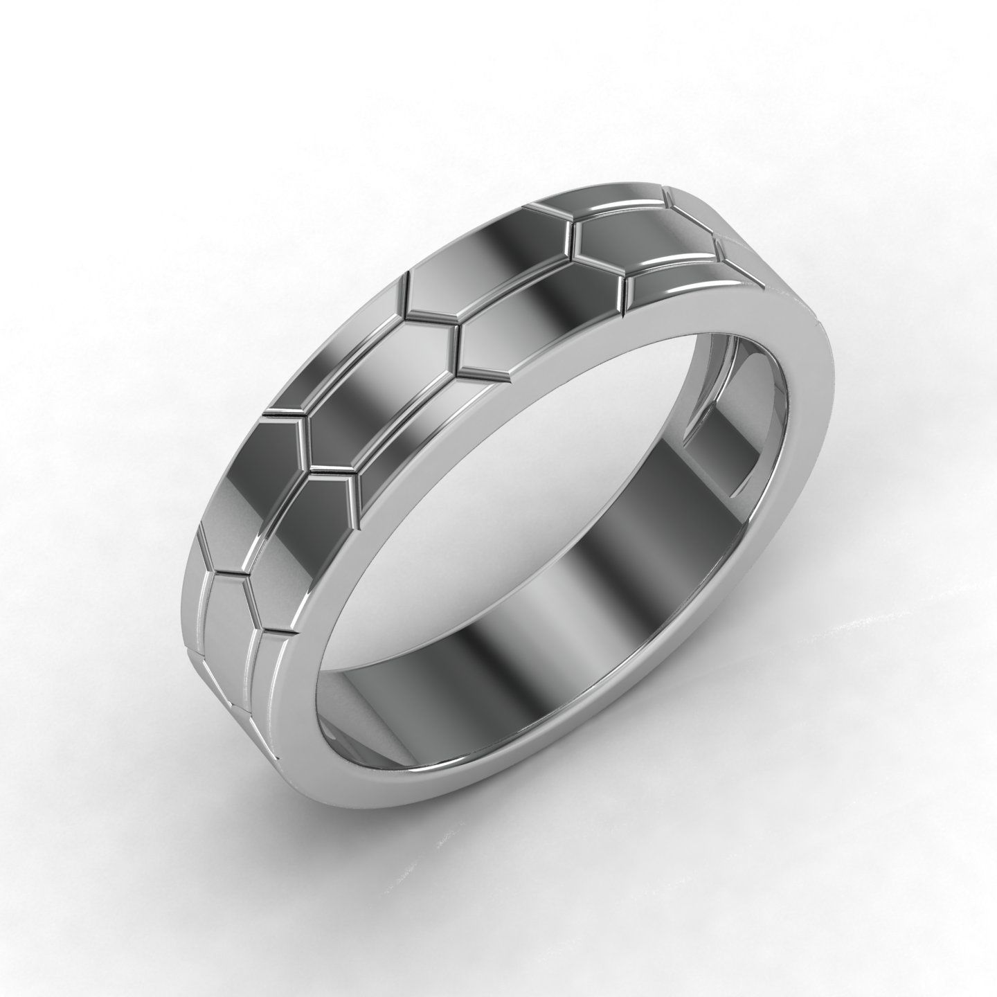 Band ring 3D print model_2