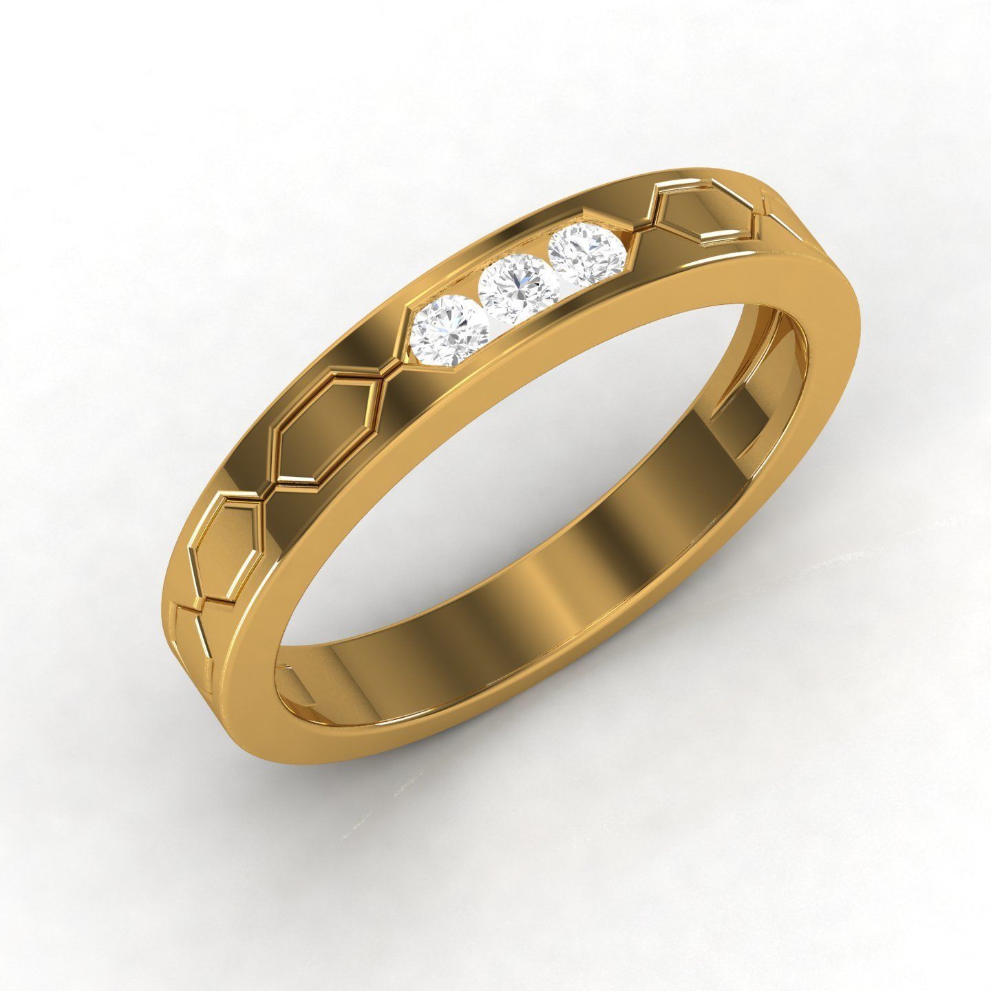Band ring 3D print model_4