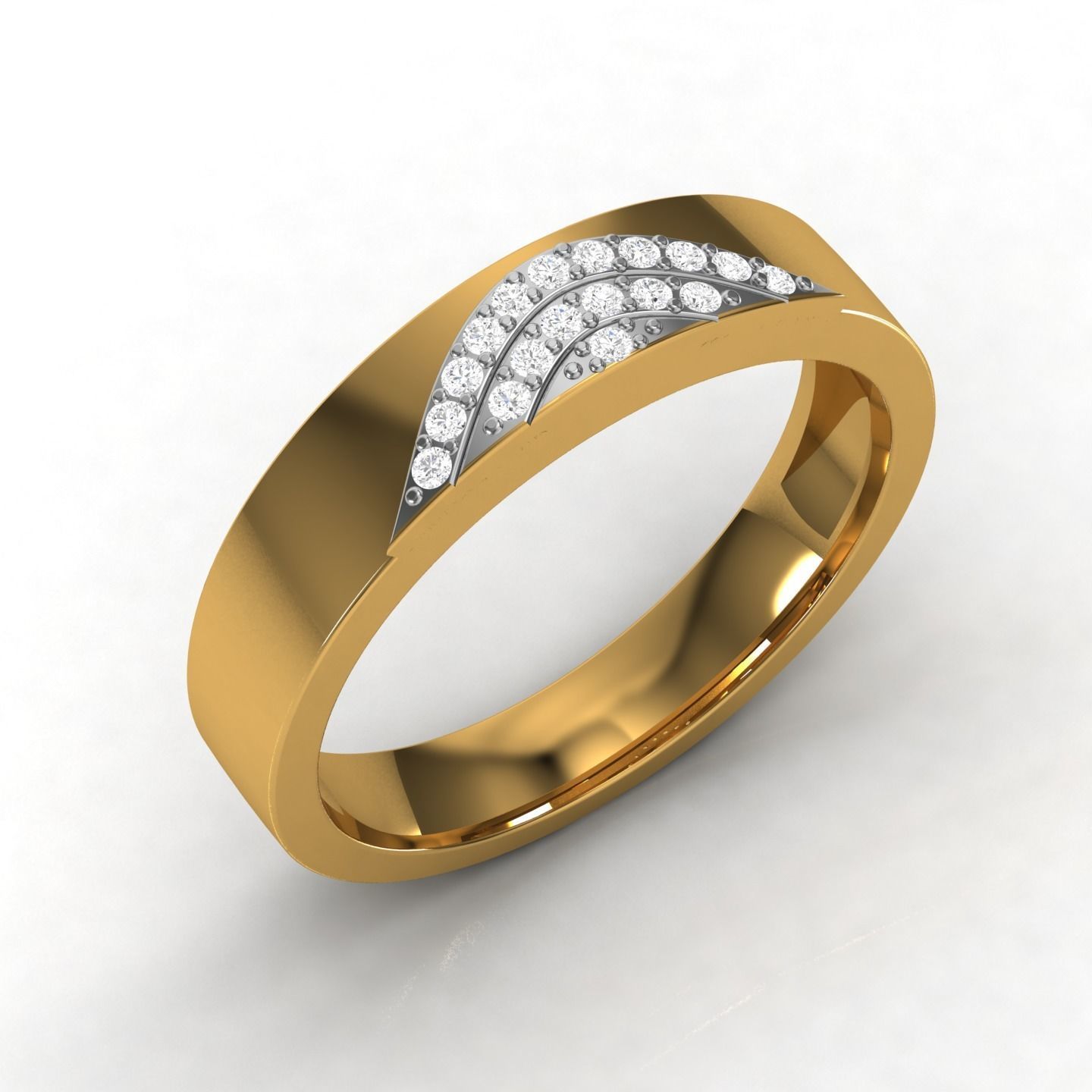 Band ring 3D print model_5