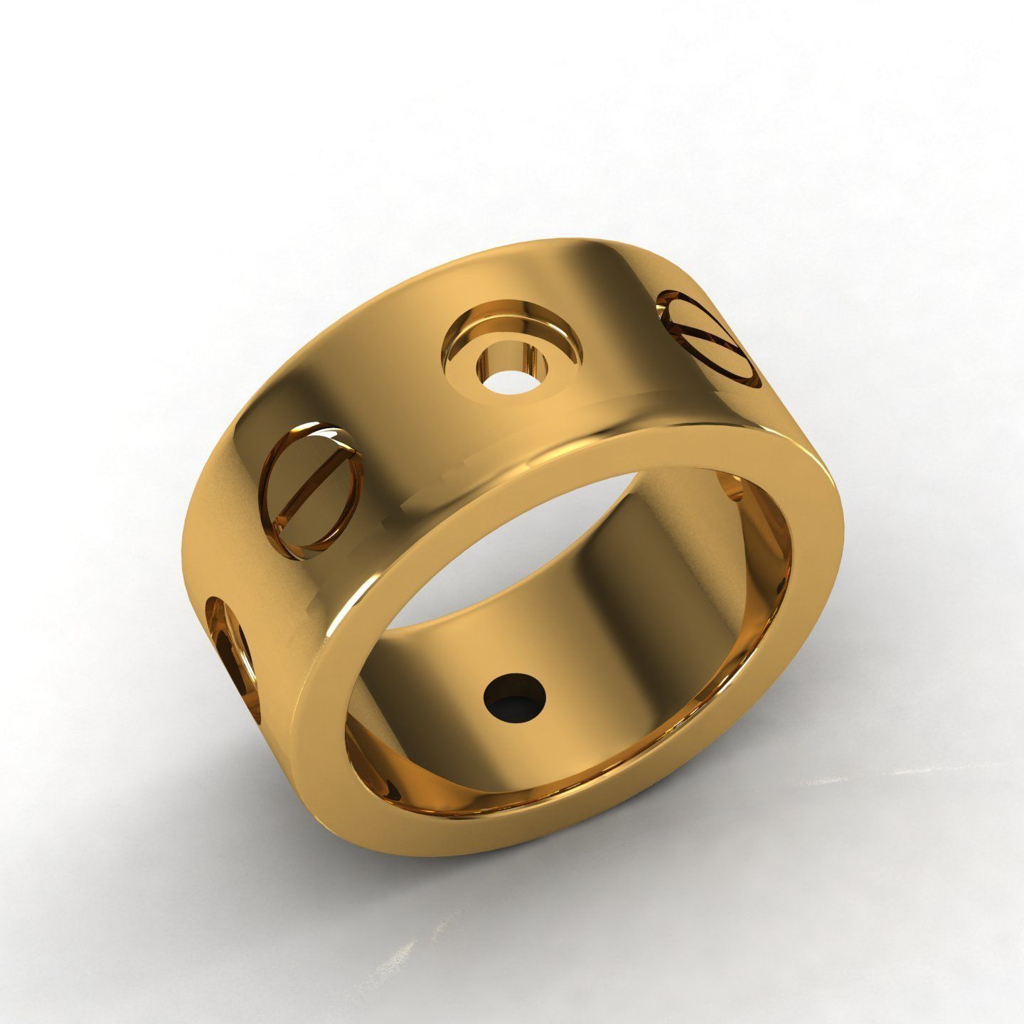 Band ring 3D print model_2
