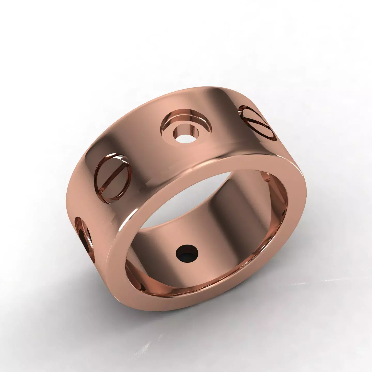 Band ring 3D print model_0