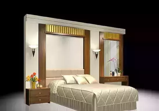 Bed With Back wall