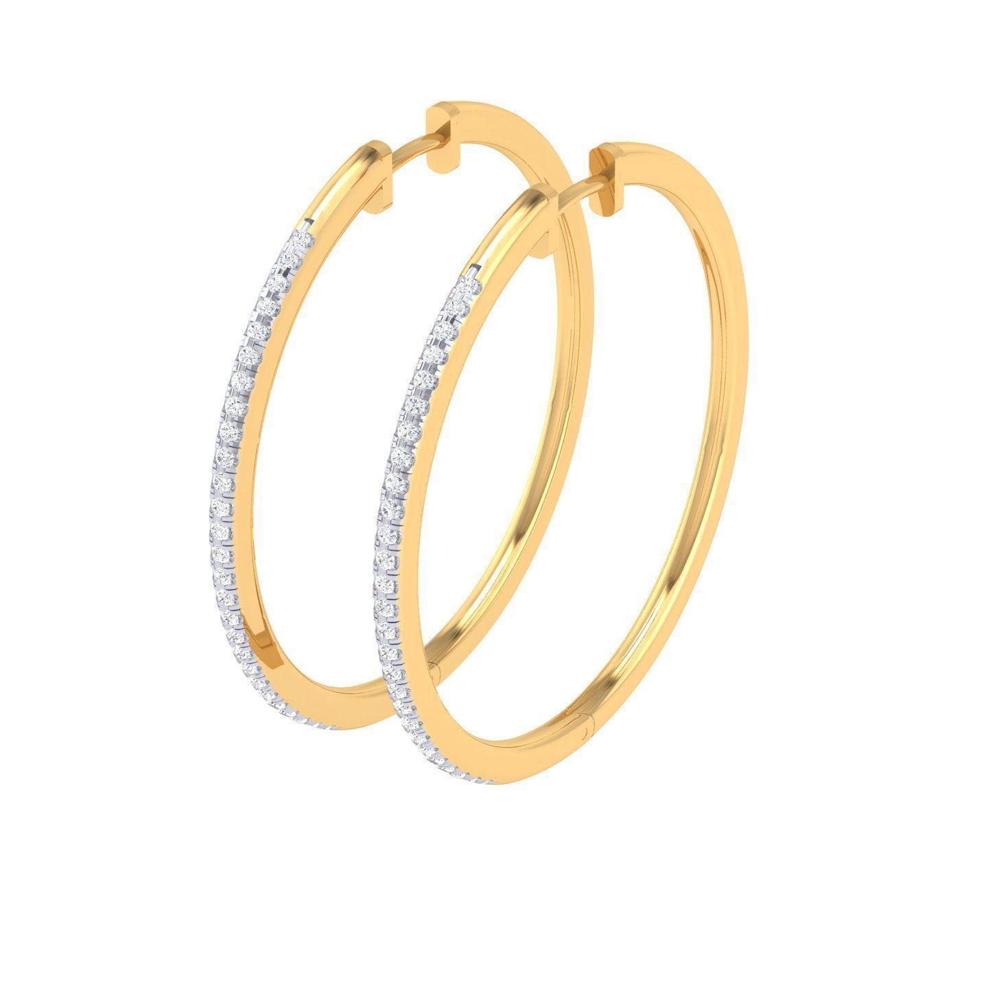 Women earrings 3D print model_8