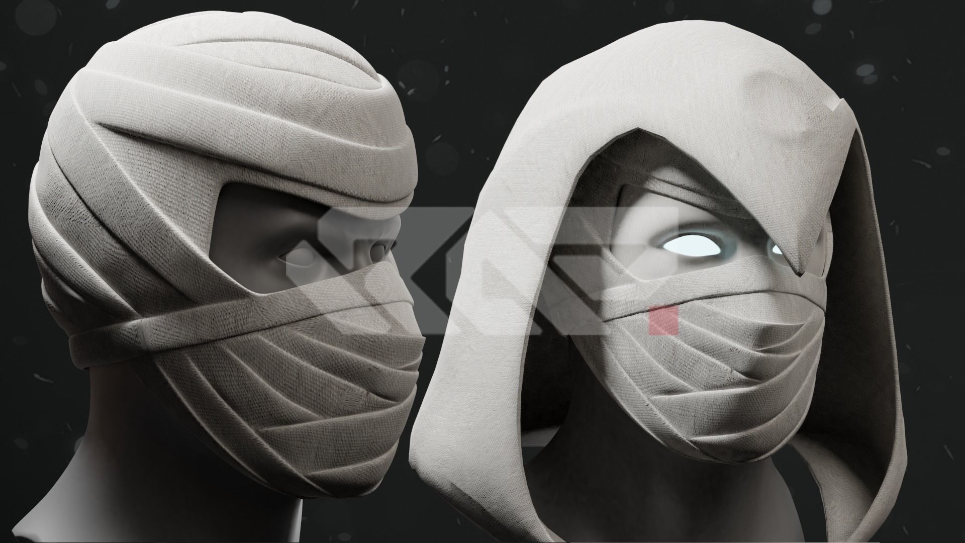 Moon Knight and MR Knight 3D print model_2