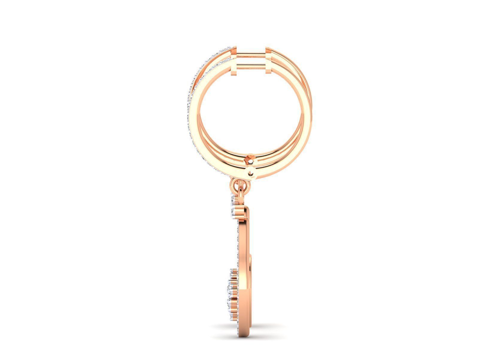 Women earrings 3D print model_2