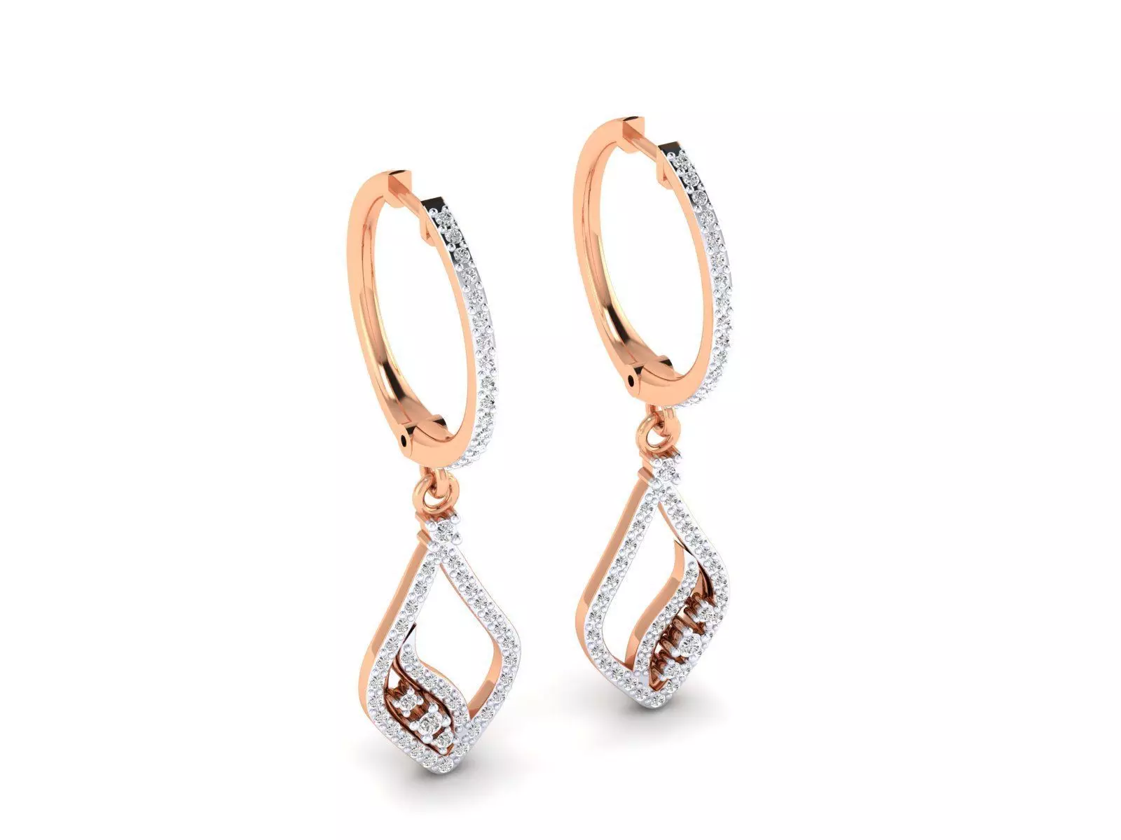 Women earrings 3D print model_0