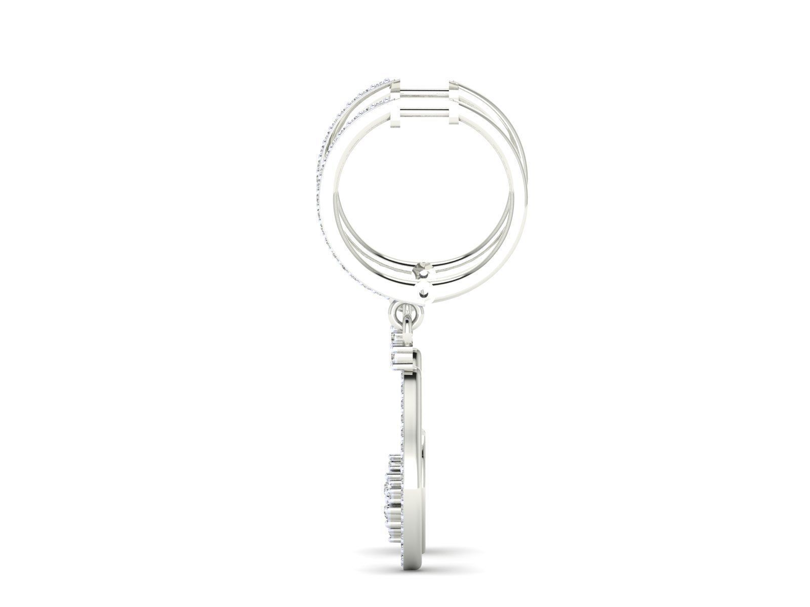 Women earrings 3D print model_6