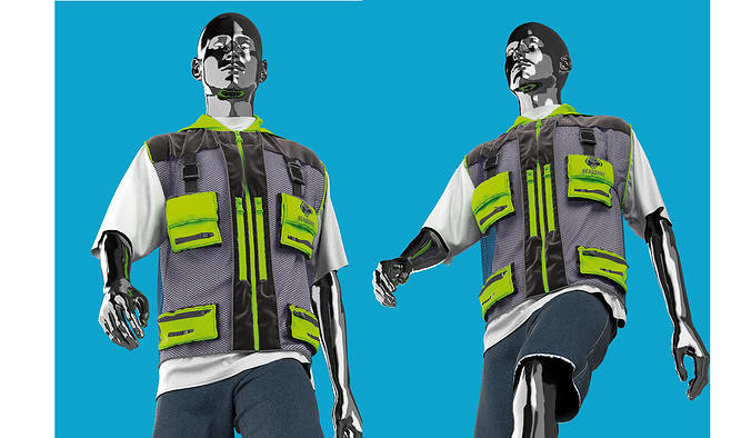  3d clothes vest jacket shorts shirt  menswear 3D model