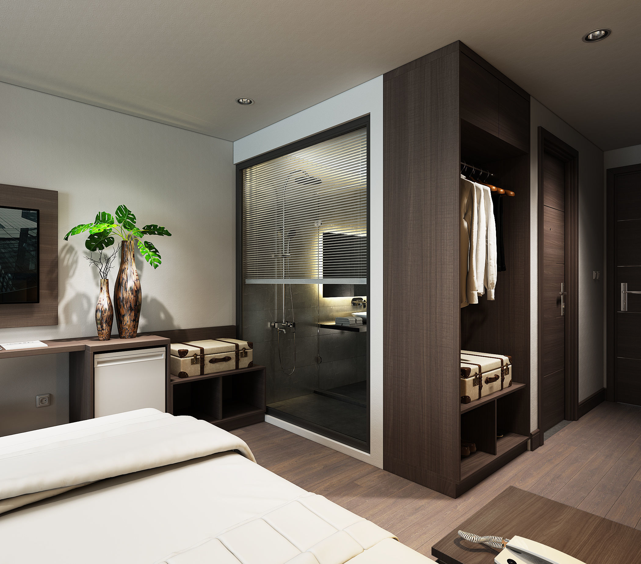 Hotel Bedroom 3dmodel and V-ray rendering 3D model_6
