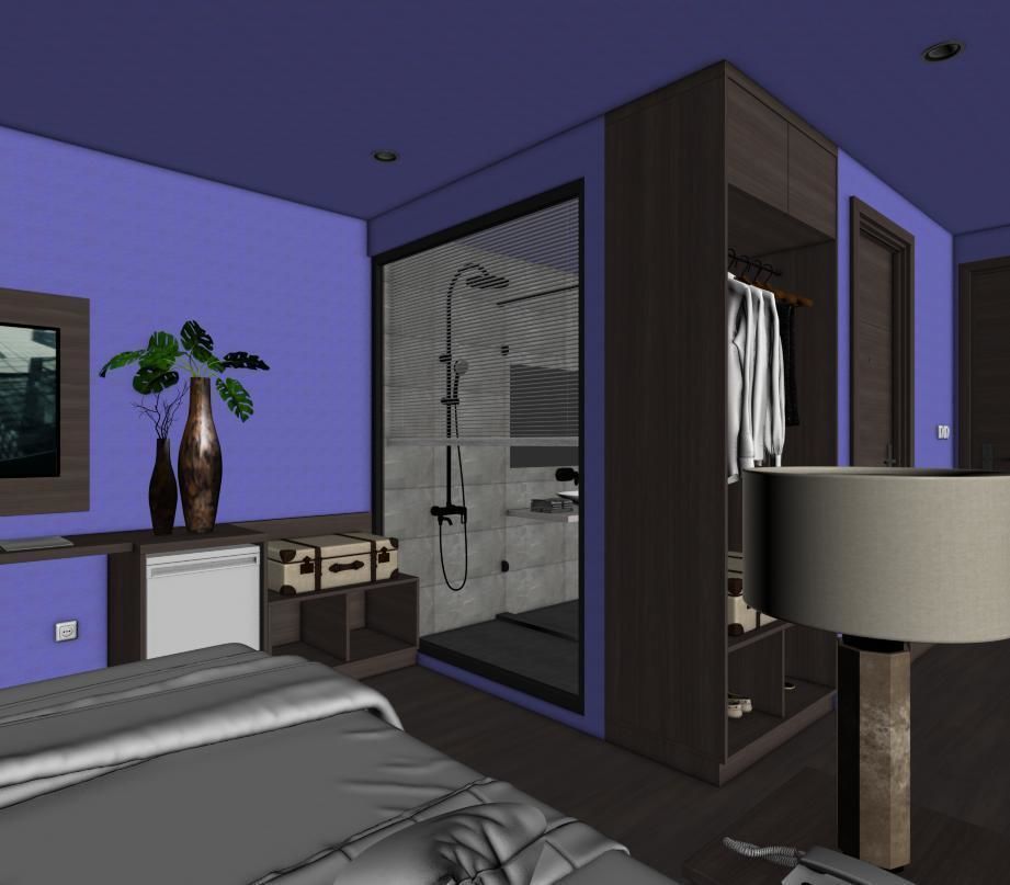 Hotel Bedroom 3dmodel and V-ray rendering 3D model_13